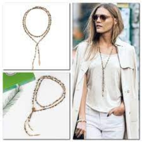 Stella & Dot Zoe Lariat Necklace - Gold - Picture 2 of 4